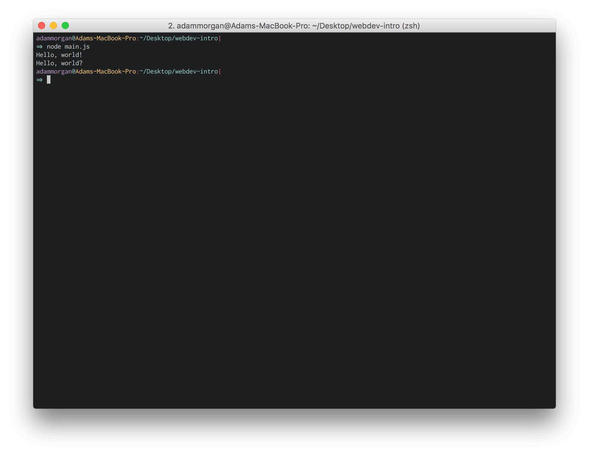 Node hello world 2