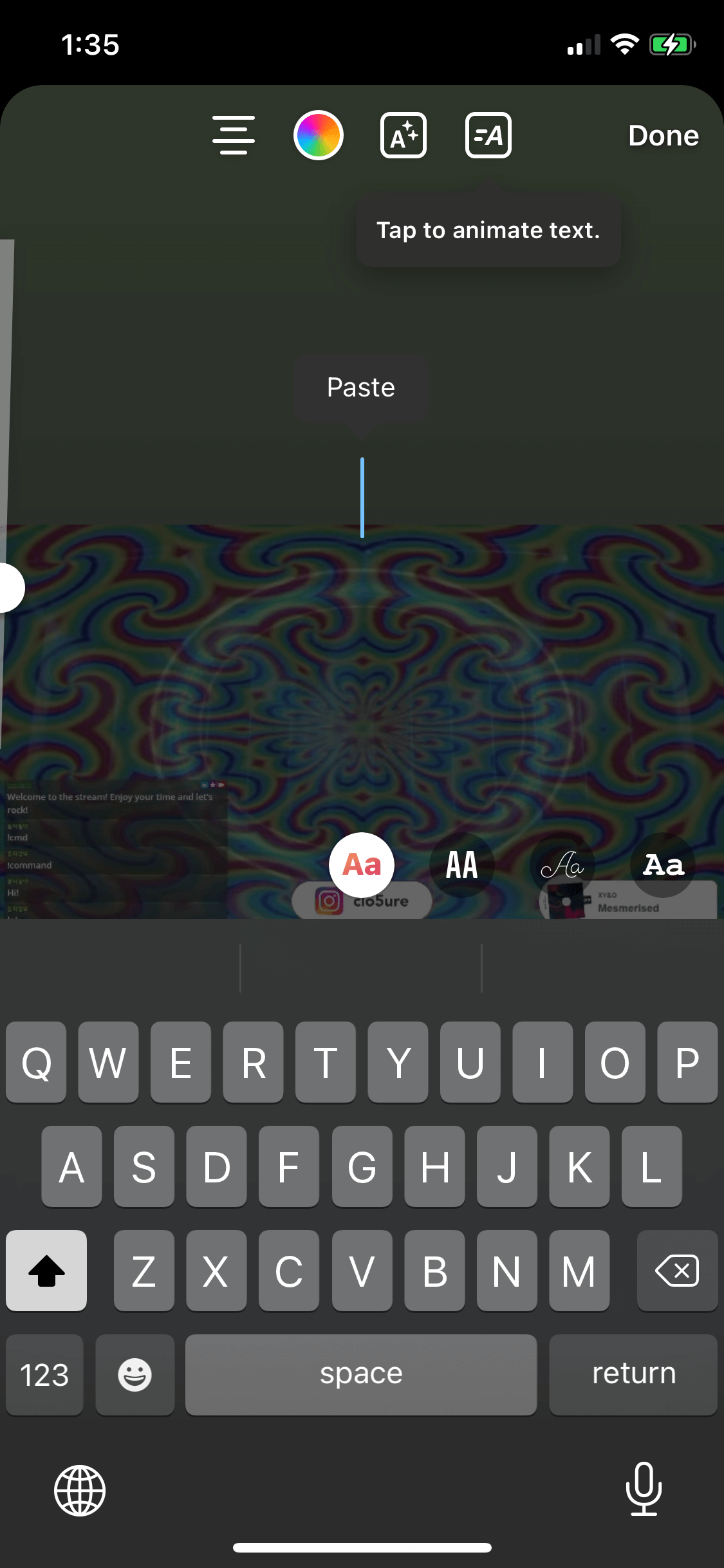 Add template to IG Story - Step 2